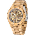 No Battery Fashion Mechanical Wooden Watch for Men, Mechanical Movement Wooden Strap Men's Watch for Father's Day, Birthday M804